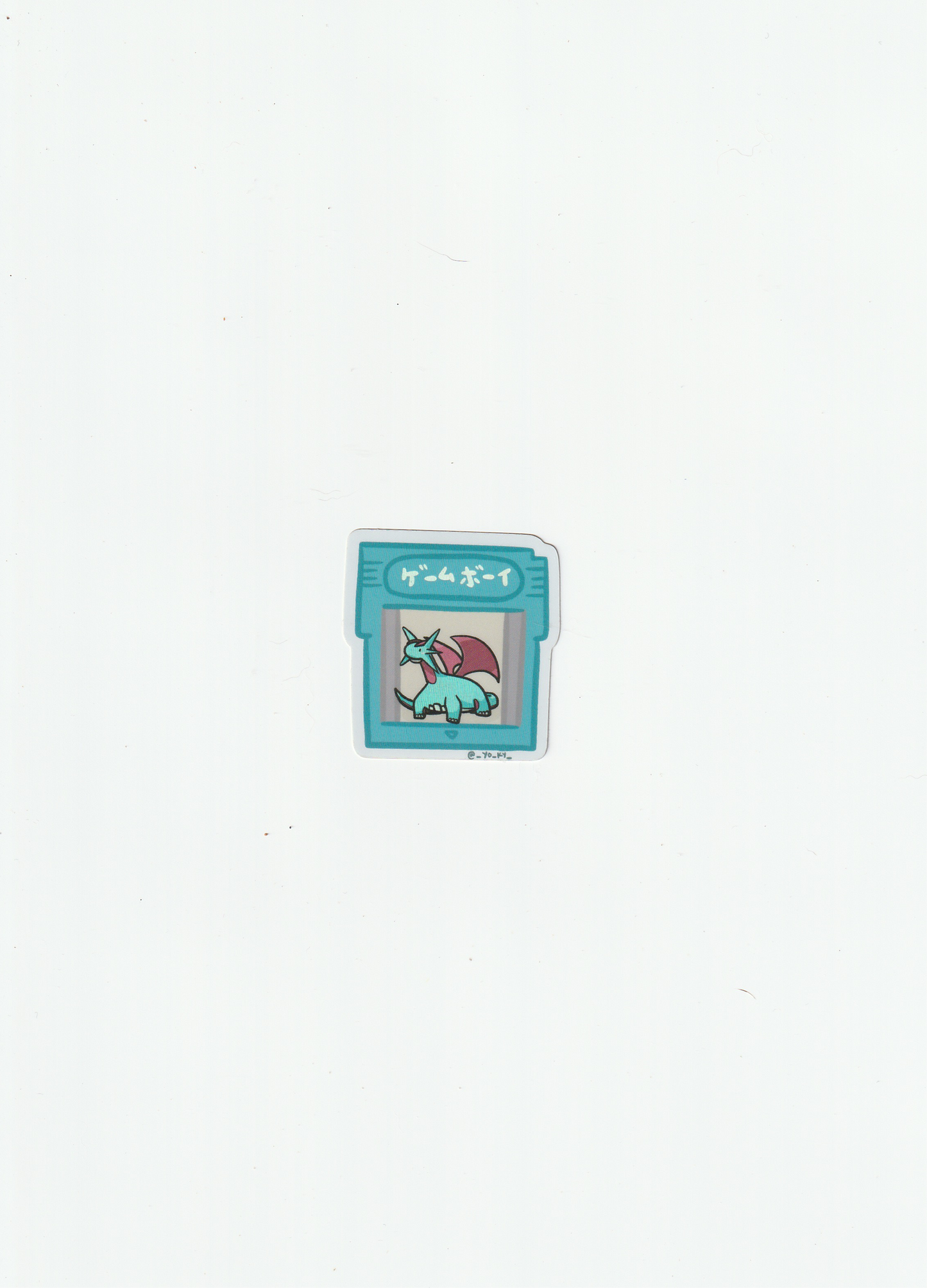 Salamence Blue Gameboy Cartridge Holographic Sticker (Mini)