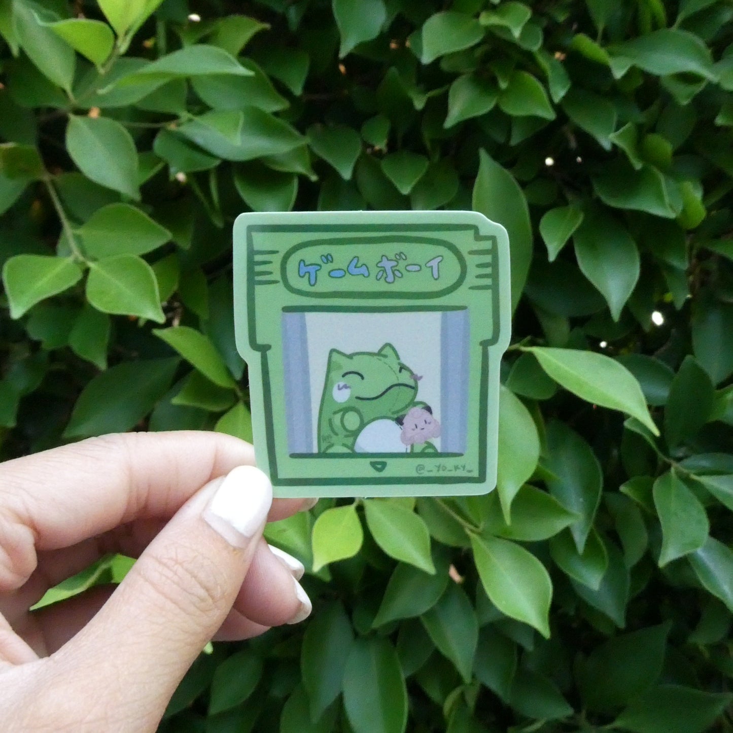 Substitute Doll Green Gameboy Holographic Sticker (Large)