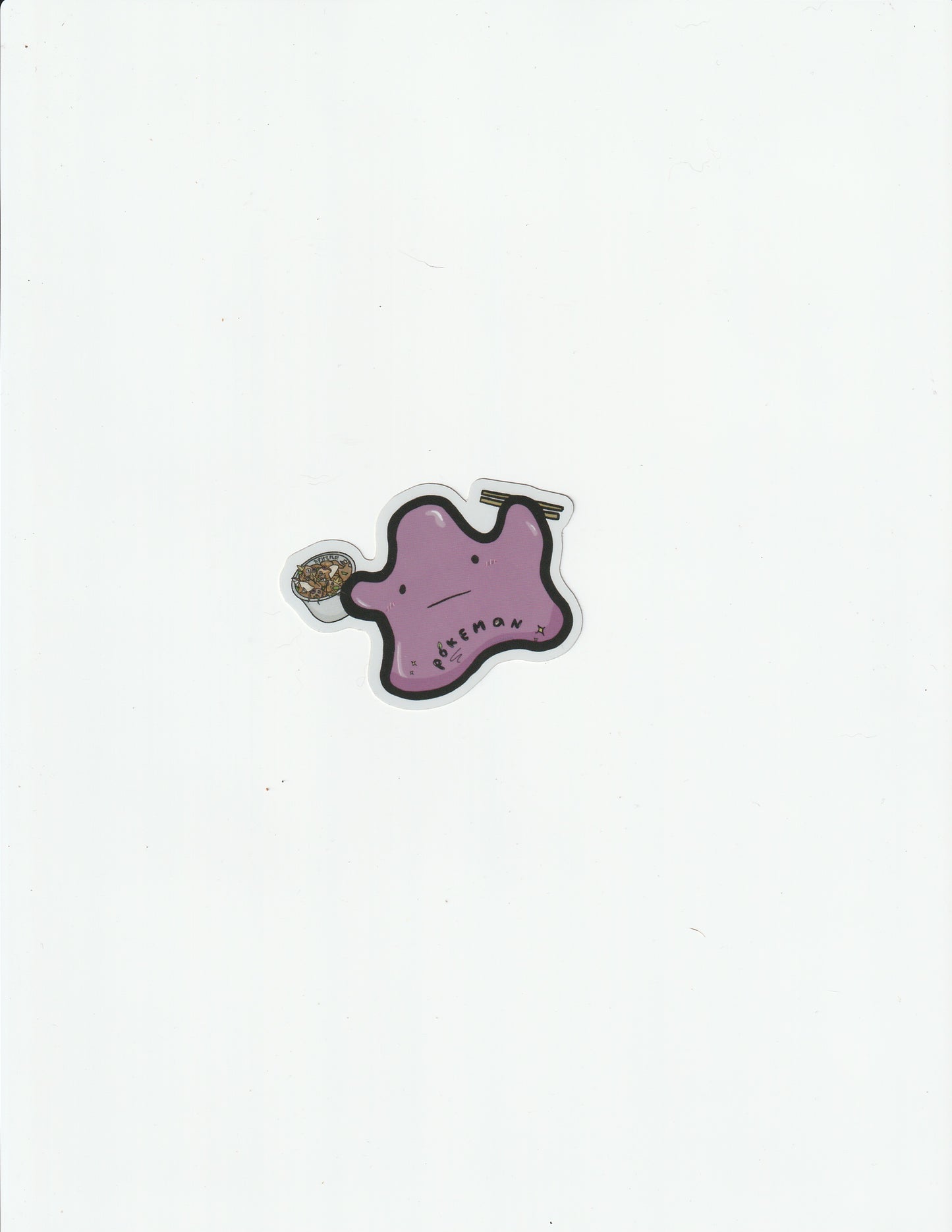 Poi Ditto with Poke Bowl Holographic Sticker