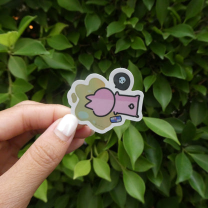 Caffeine Crashout Bunny Holographic Sticker (Mini)