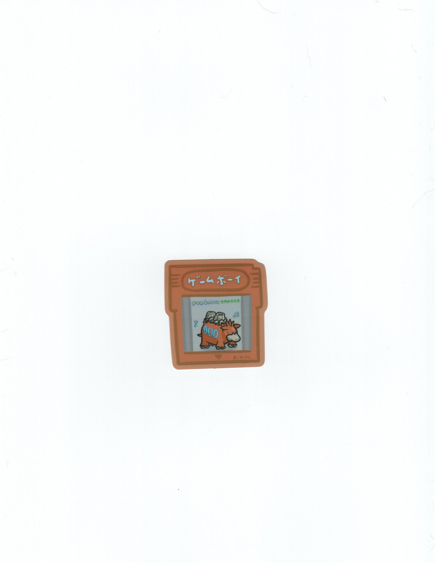 Camerupt Orange Gameboy Cartridge Holographic Sticker (Large)