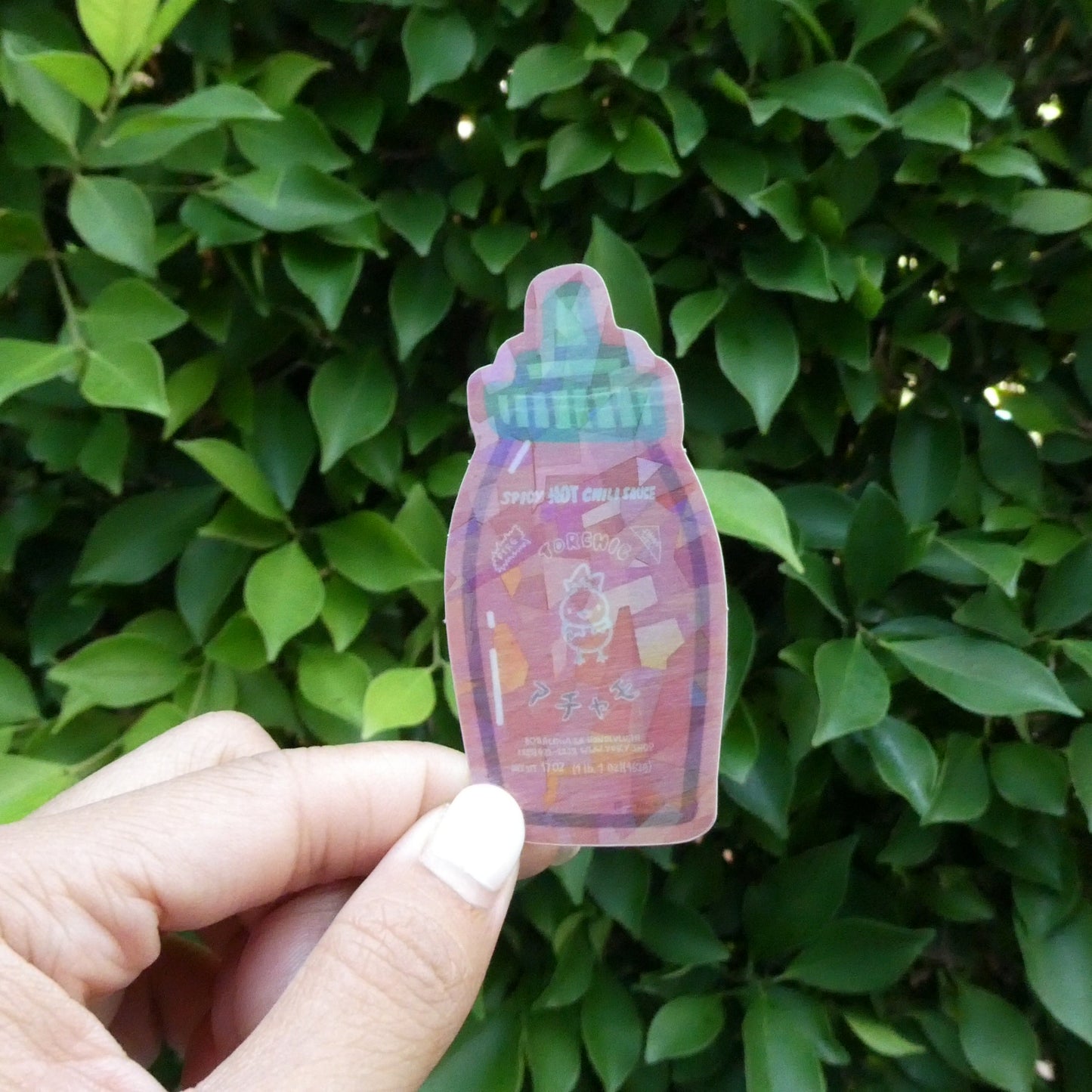 Sriracha Torchic Holographic Sticker