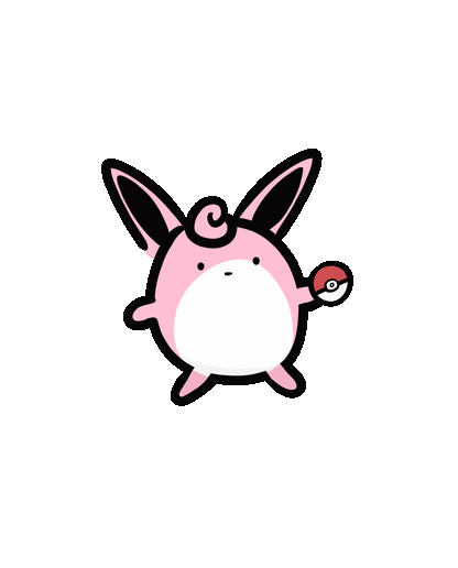 Cute Wigglytuff Holographic Sticker (Mini)