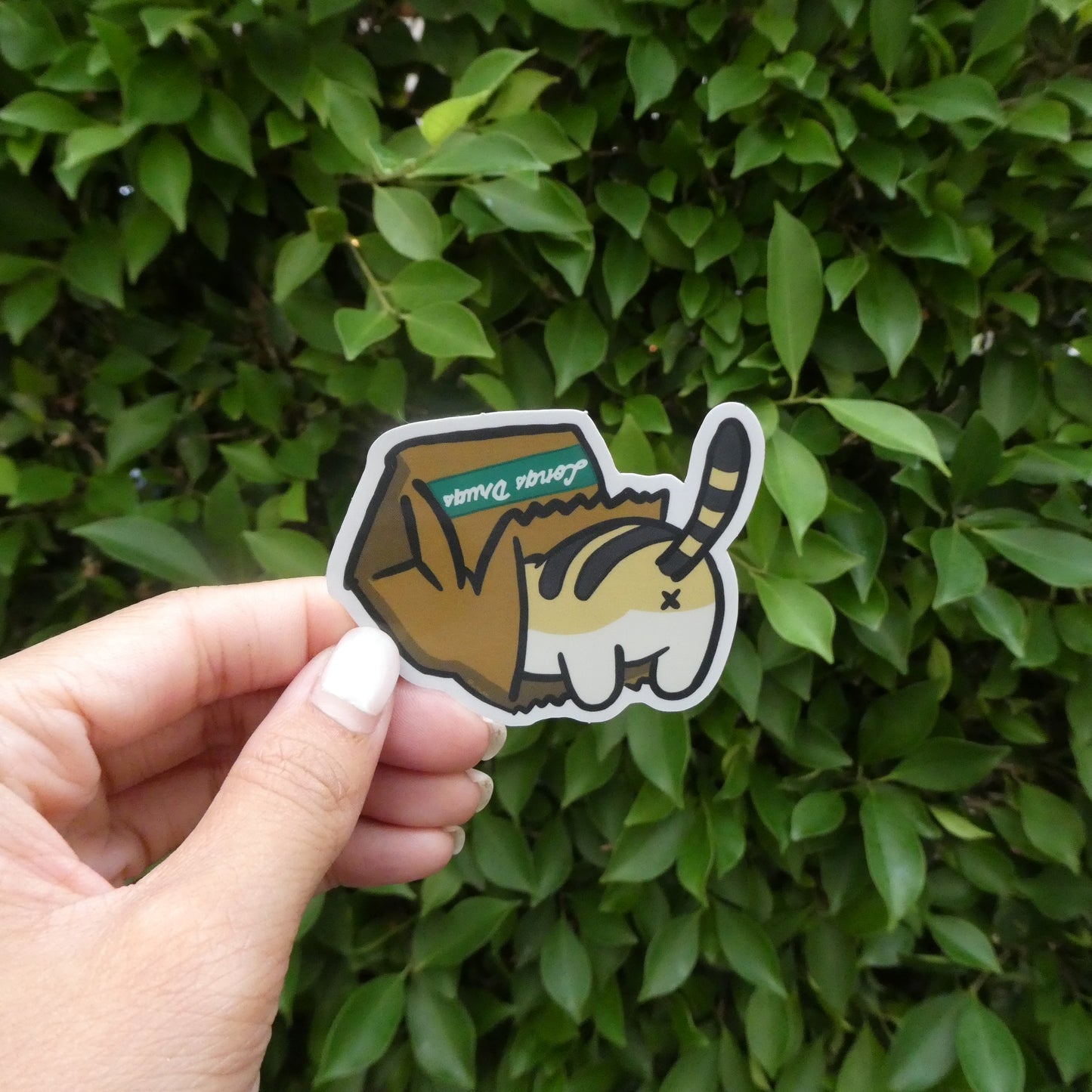 Neko Paper Bag Holographic Sticker