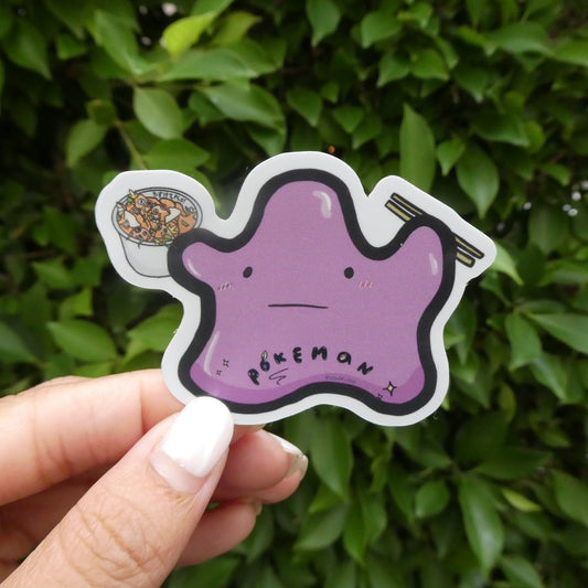 Poi Ditto with Poke Bowl Holographic Sticker