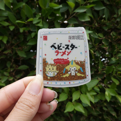 Baby Star Ramen Togepi and Jirachi Sticker (Clear)