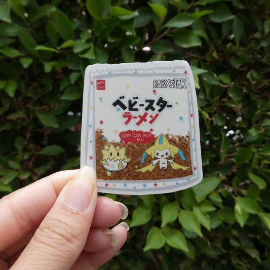 Baby Star Ramen Togepi and Jirachi Sticker (Clear)