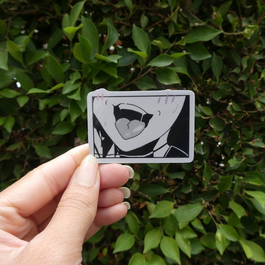 Ahegao Cute Holographic Sticker